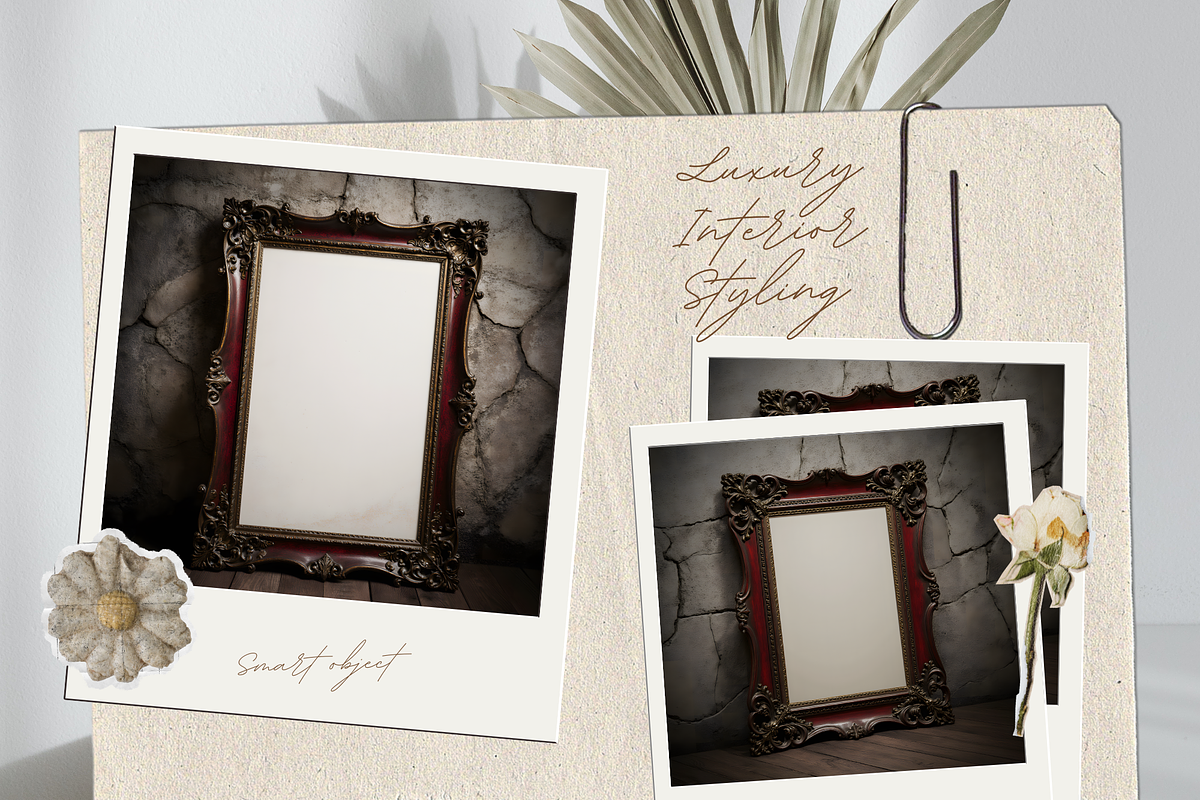 Ornate Gothic Mahogany Frame Mockup, a Mockup by StormDigitalArt (Photo 1 of 2)