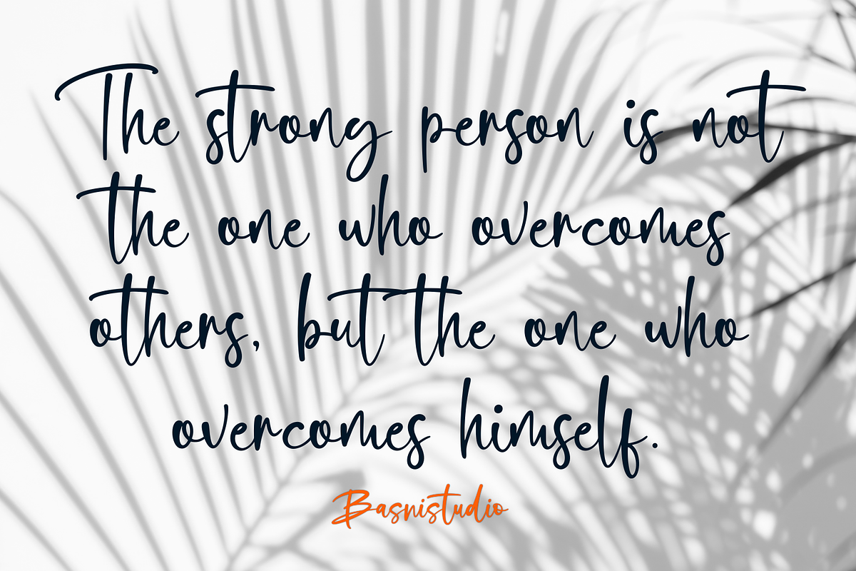 Bloombastic Handwritten Font, a Script Font by Basnistudio (Photo 5 of 11)
