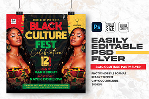 Black culture Fest Party Flyer, a Flyer Template by Shajib Shikder