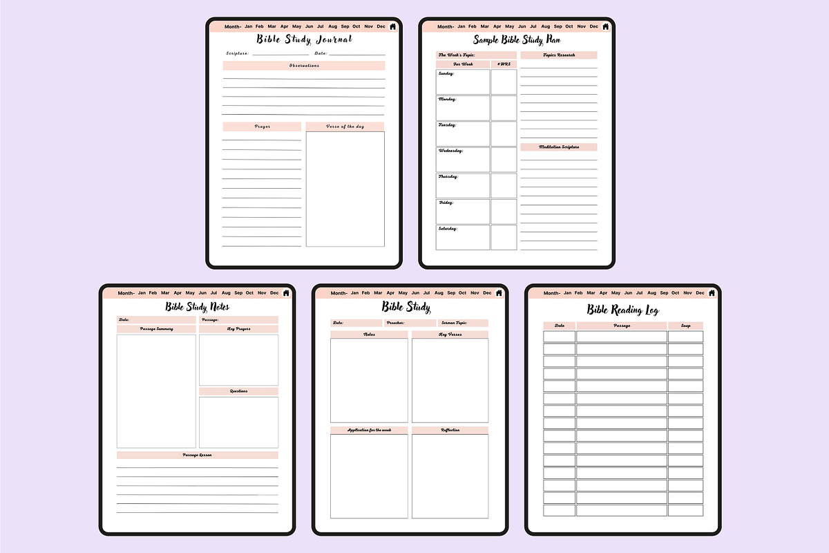 Digital 2025 Bible Study Journal, a Stationery Template by Shumaya (Photo 5 of 6)
