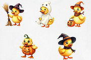 Watercolor Halloween Ducks Clipart, an Illustration by CrexoraLab (Thumbnail 3 of 5)