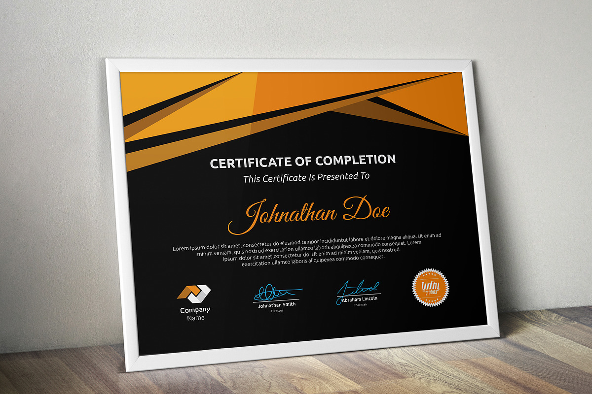 Certificate Word | PSD | AI, a Stationery Template by Curve Design (Photo 3 of 4)