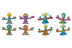 Creative balance concept with, an Illustration by ZinetroN