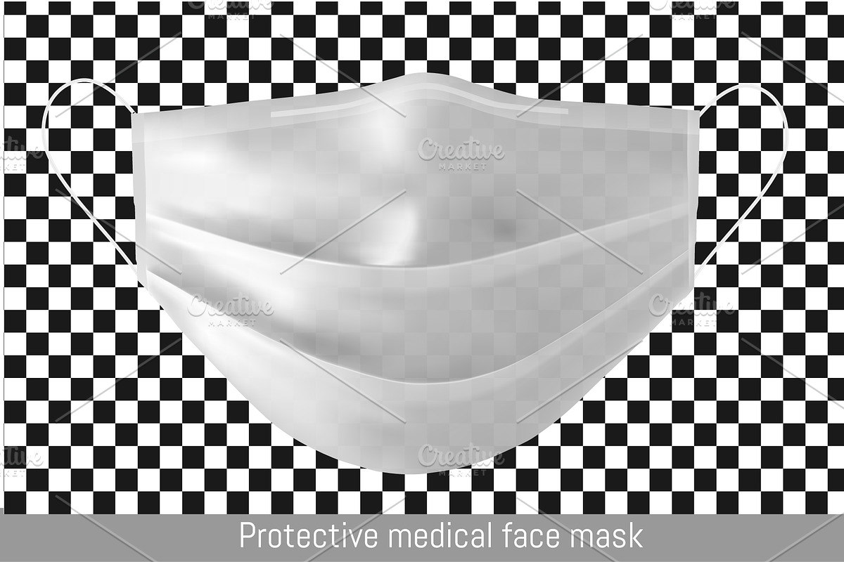 Transparent medical mask, a Mask Mockup by Kseniia_designer's shop (Photo 2 of 2)