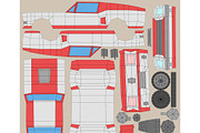 Cartoon Mustang Car Low Poly, a Cars & Vehicle 3D Model by Low Poly Lab (Thumbnail 7 of 7)