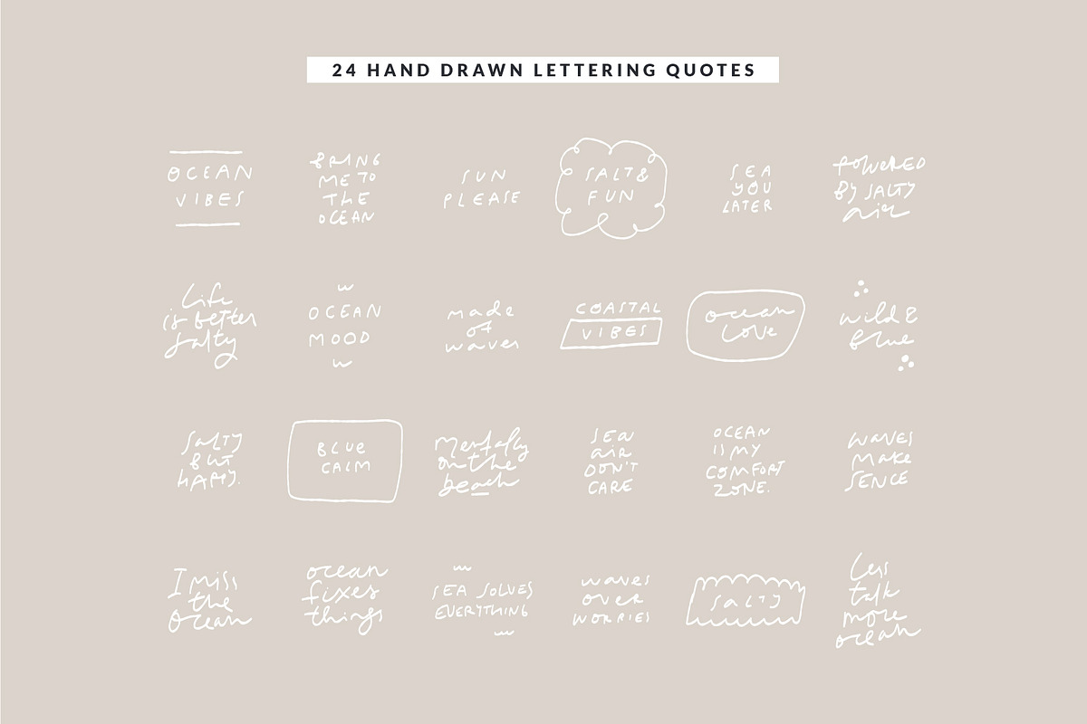 OCEAN VIBES | 180 HAND DRAWN CLIPART, an Object Illustration by Favete Art (Photo 3 of 18)