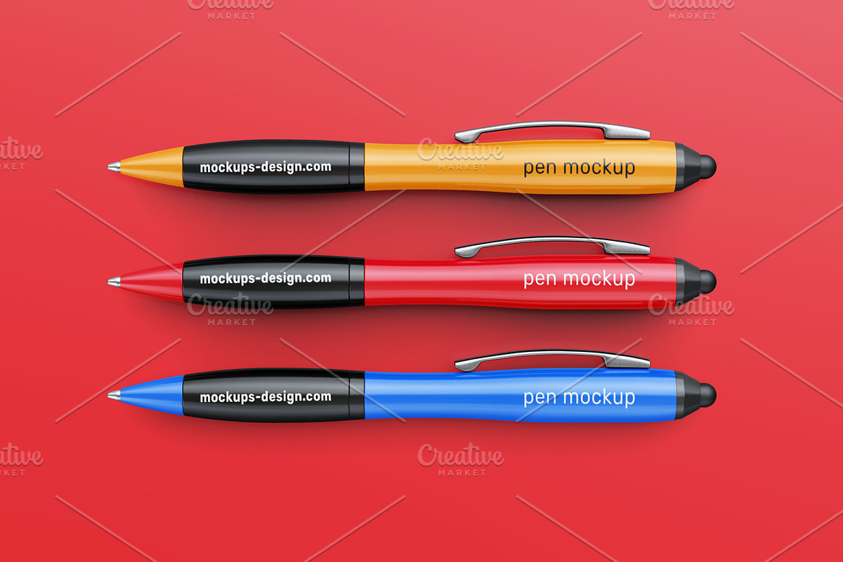 Premium Pen mockup psd file, a Pens & Pencil Mockup by MOCKUPSDESIGN (Photo 4 of 4)
