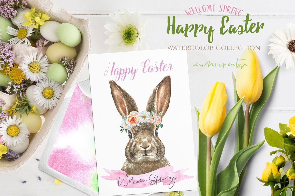10in1 Spring Watercolor Bundle, an Animal Illustration by Catherine Wheel (Photo 5 of 11)