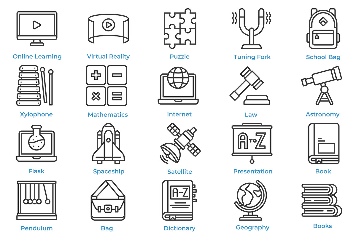 Education Icons Set, an Icon by Tekuni (Photo 2 of 12)