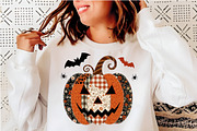 Patchwork Pumpkin Png Halloween Png, an Illustration by SinaCreation (Thumbnail 3 of 7)