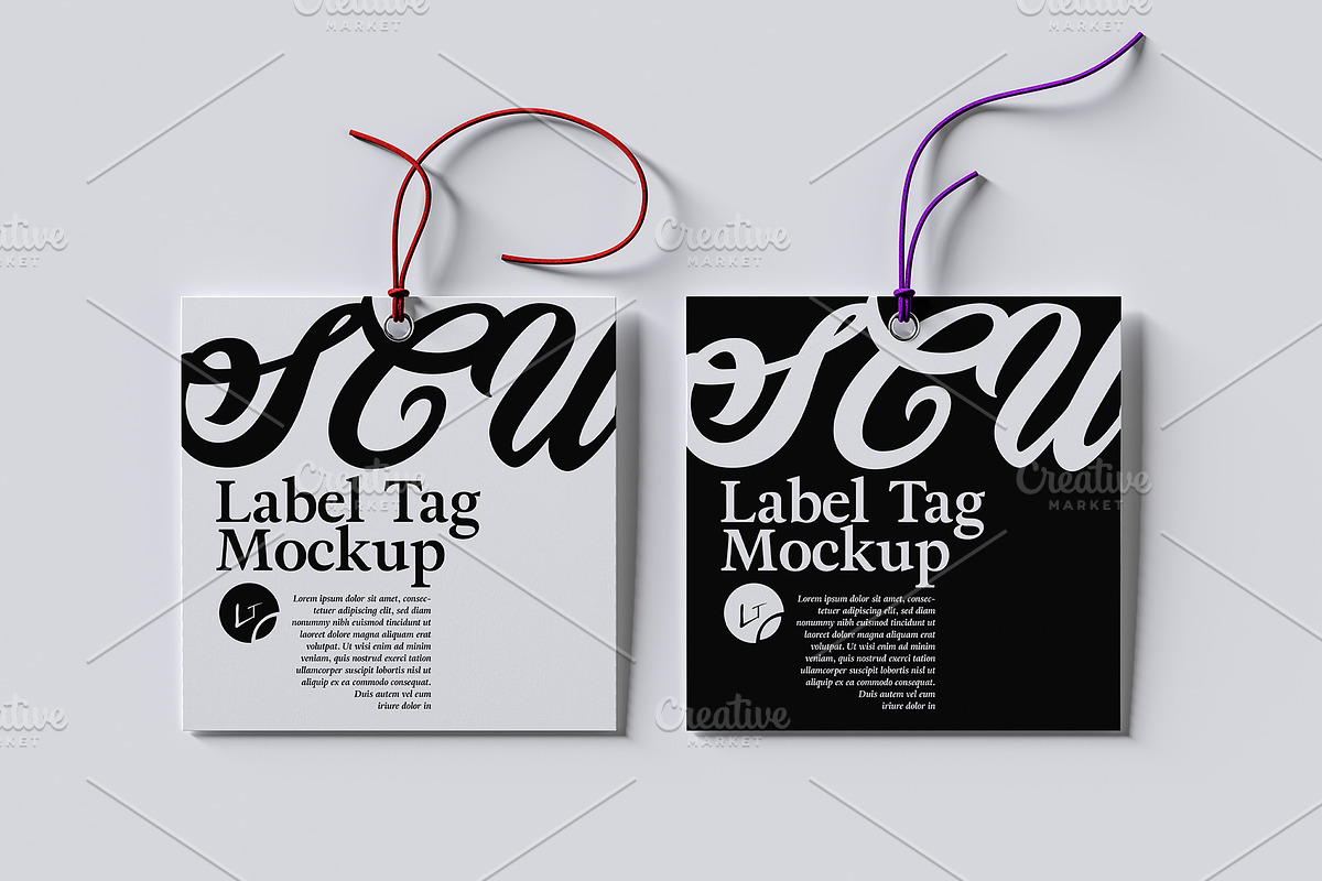 Set of Tag Clothing Labels Mockup, an Advertising Mockup by Black Cat Studio (Photo 6 of 6)