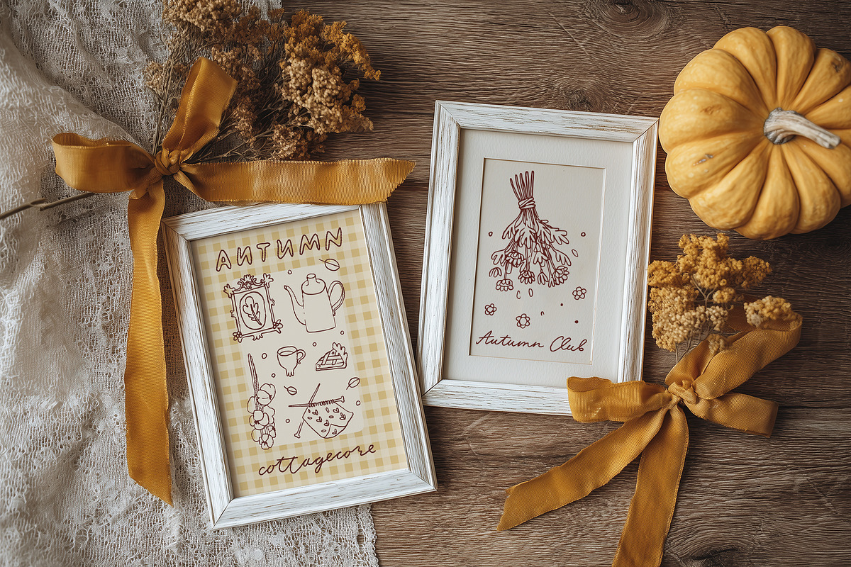 Cottagecore Autumn Club clipart set, a Seasonal Illustration by Cute Atelier (Photo 5 of 12)