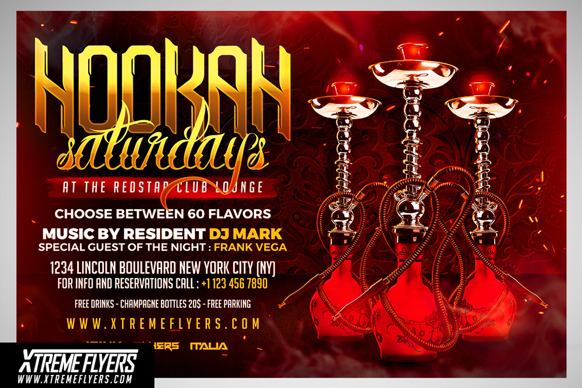 Hookah Flyer Template, a Flyer Template by XtremeFlyers (Photo 1 of 2)
