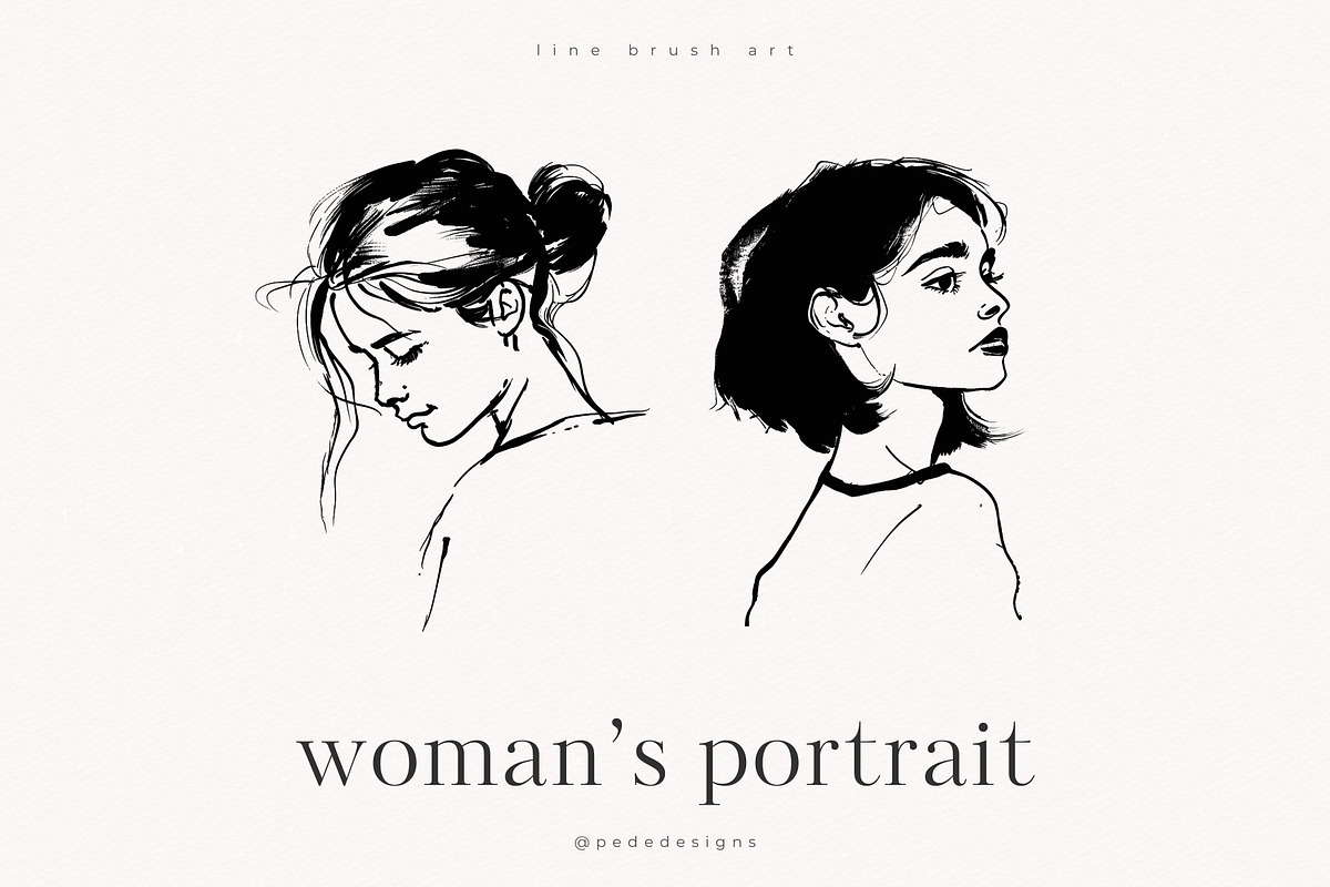 Woman's Portrait, a Person Illustration by PeDe Designs (Photo 2 of 6)
