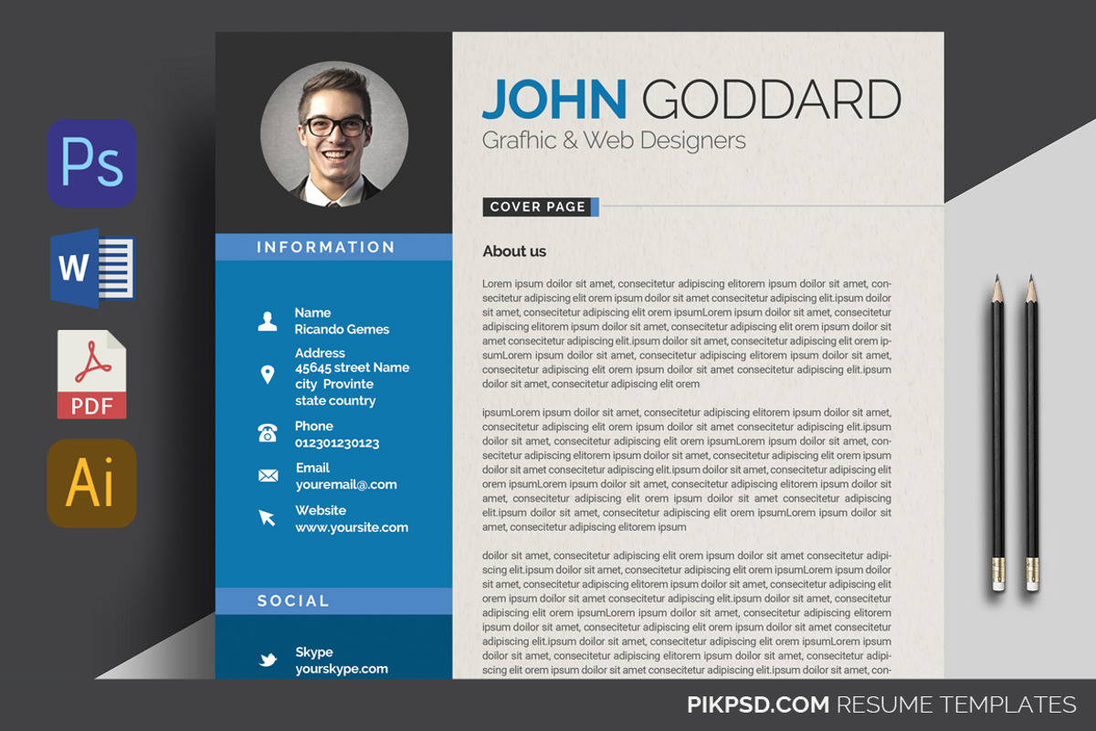 Ready 3-Piece Resume/CV Set, a Resume Template by graphicforest (Photo 7 of 7)