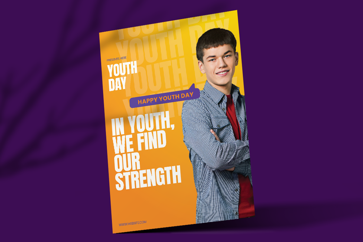International Youth Day Canva Flyer, a Flyer Template by Attype (Photo 5 of 5)