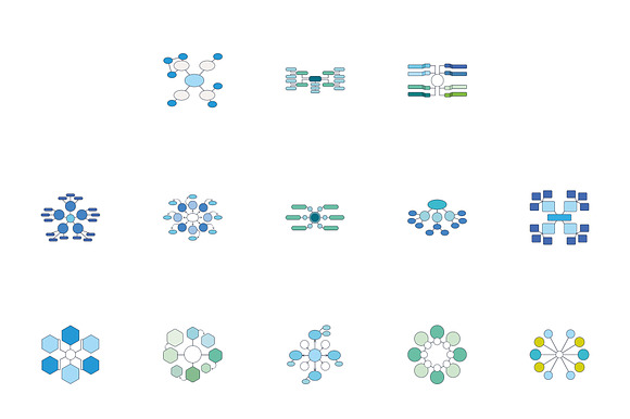Mind Map Diagram Set preview 2