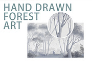Abstract Forest Art Wallpaper Set, an Illustration by fei long (Thumbnail 5 of 10)