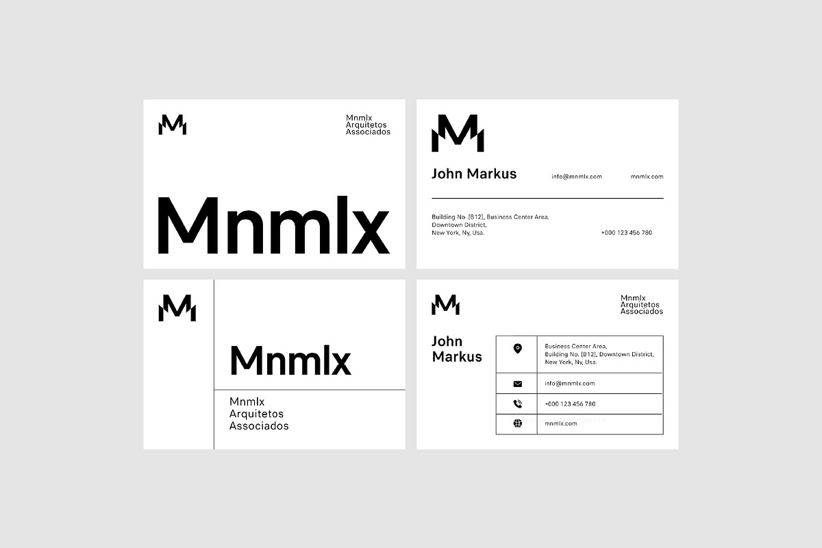 Minimal Business Cards - Bundle 01, a Business Card Template by MustaART (Photo 3 of 10)