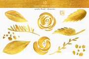 Nude & gold. Watercolor clipart, a Texture Illustration by LABFcreations (Thumbnail 7 of 11)