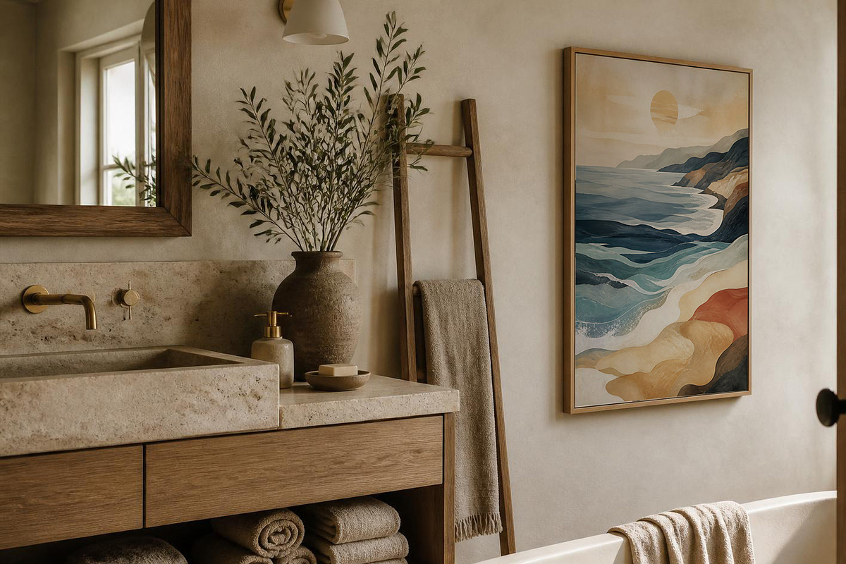 Abstract Coastal Wall Art, a Decorative Illustration by elfy creative (Photo 3 of 6)