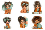 whimsical peeking girl clipart, a Transportation Illustration by SinaCreation (Thumbnail 2 of 6)