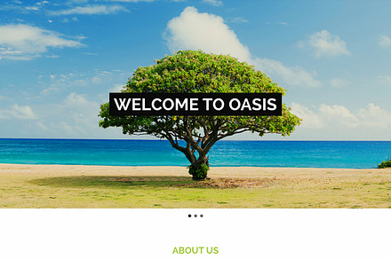 Oasis: One Page HTML Template