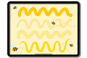 Honey Procreate Lettering Brush