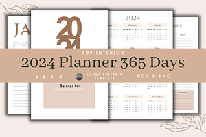 2024 Planner 365 Days KDP Interior