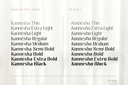 Kannesha Sans Serif (18 fonts), a Sans Serif Font by Areatype (Thumbnail 7 of 13)