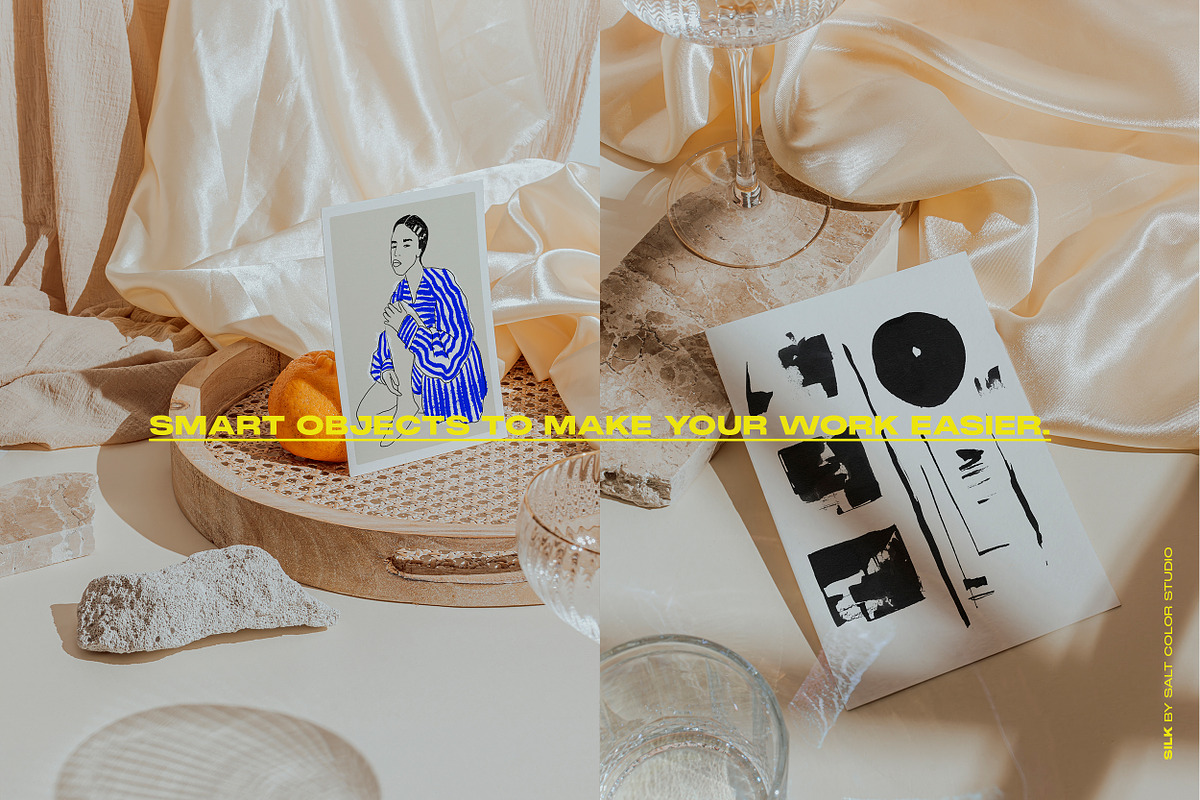 Silk Card and Invitation Mockups, a Product Mockup by Salt Color Studio (Photo 7 of 10)