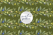 Olive Branches Watercolor Clipart, a Food Illustration by YarovaArt (Thumbnail 17 of 28)