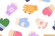 Knit mittens seamless pattern, an Object Illustration by LadadikArt (Thumbnail 3 of 3)