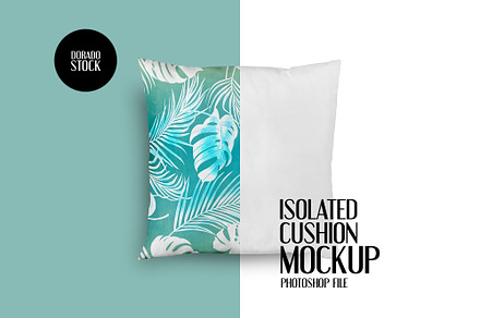 Isolated squaer cushion mockup