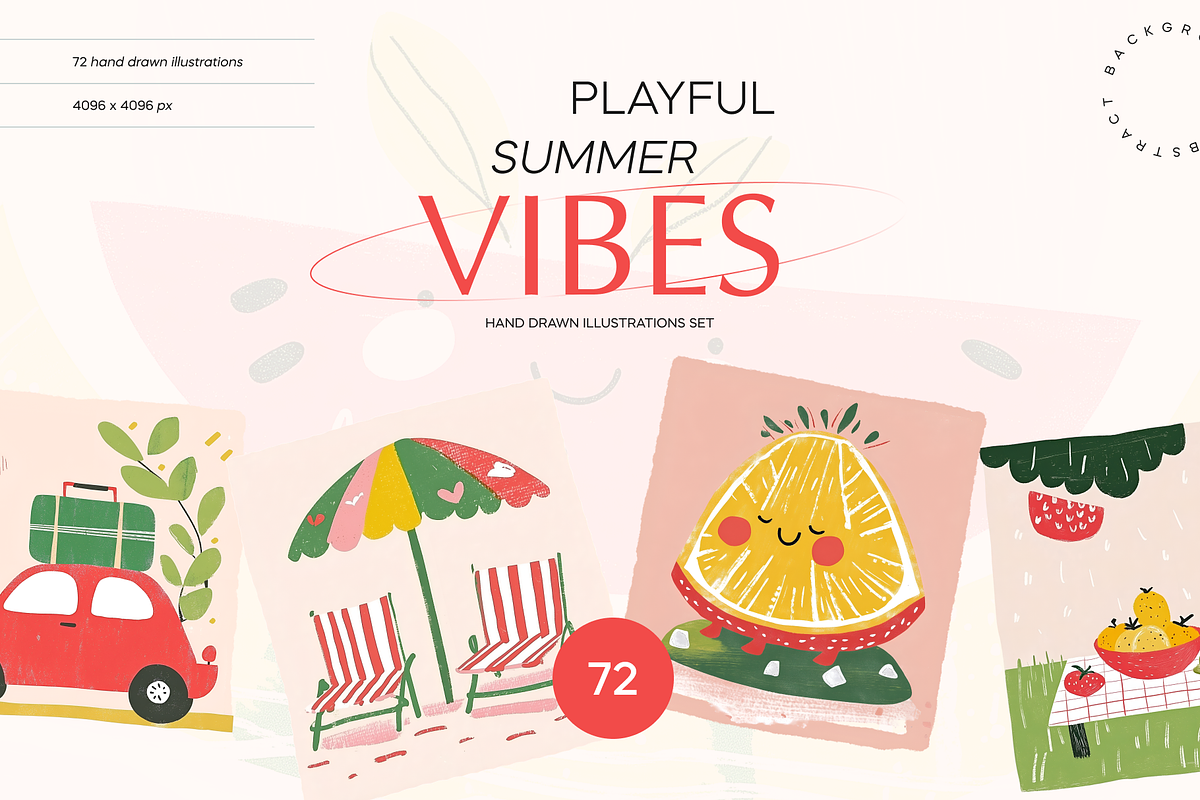 Playful Summer Vibes |Tropical Beach, a Seasonal Illustration by Lumeno (Photo 1 of 8)