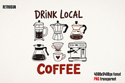 Funny Coffee Doodle PNG Bundle, an Object Graphic by GlitterCraft (Thumbnail 40 of 61)
