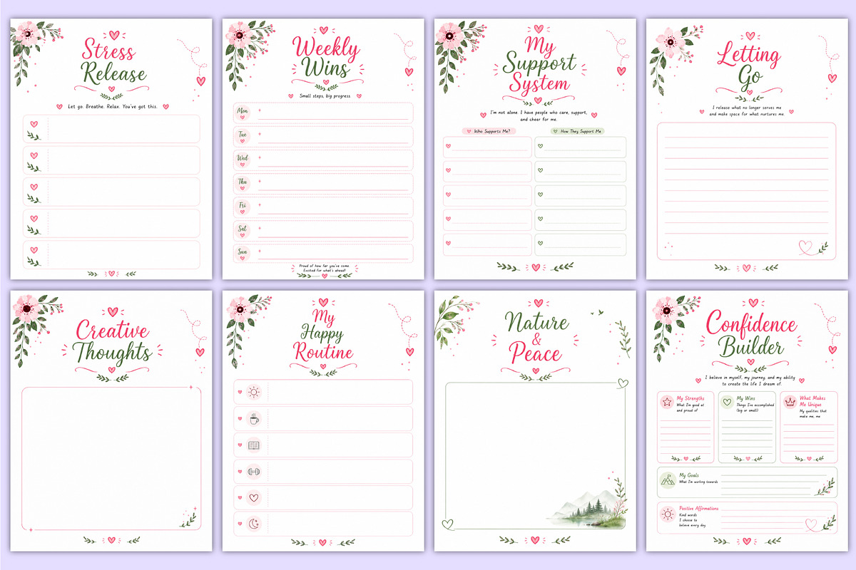 Happy Thoughts Journal | Positive, a Stationery Template by Mustafiz (Photo 4 of 5)