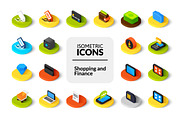 Isometric icons - Shopping, Finance, an Icon by sidmaydesign (Thumbnail 1 of 3)
