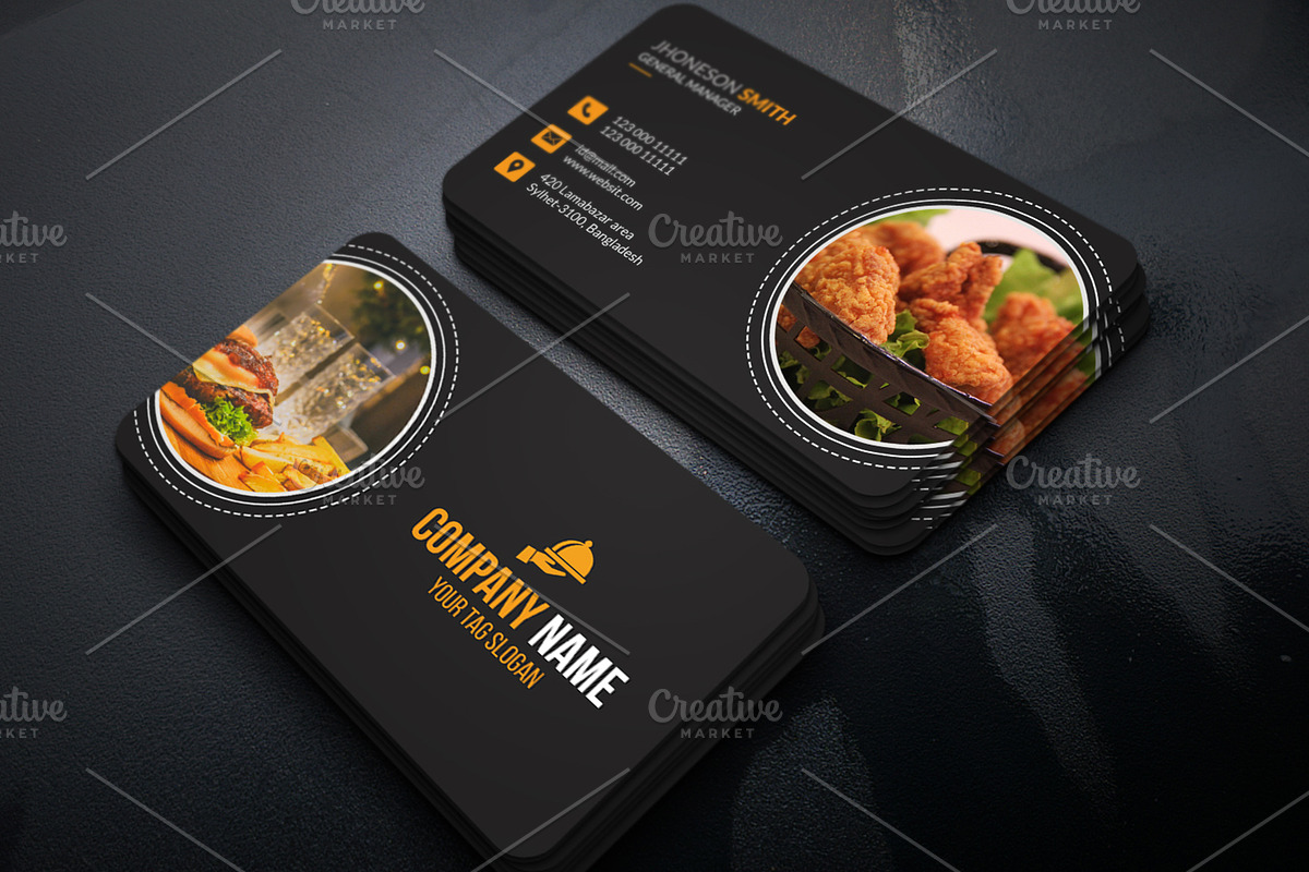 Restaurant Business Card, a Business Card Template by Helal Shop (Photo 1 of 4)