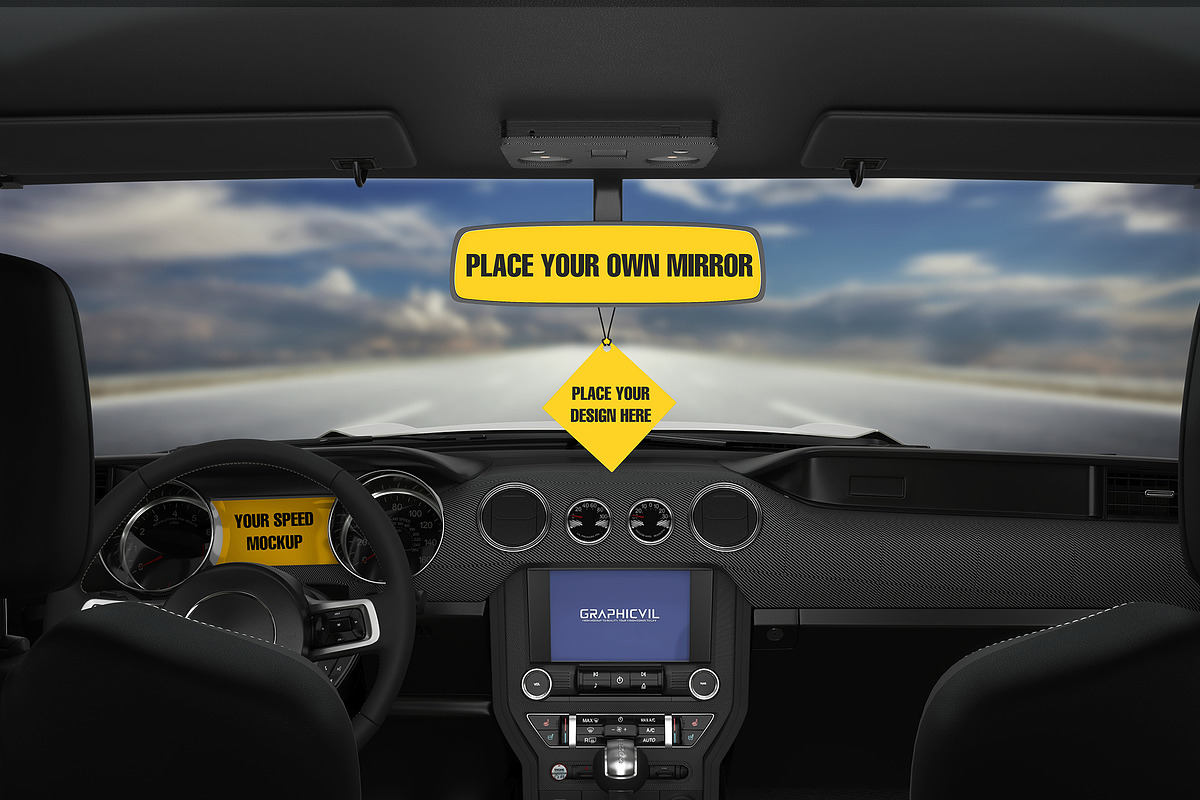 6 Car air freshener Mockup Aroma, a Merchandise Mockup by GraphicVil (Photo 9 of 11)