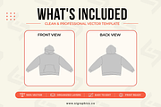 Relaxed Fit Hoodie Vector Template, a Hoody Mockup by S.i. Graphics (Thumbnail 2 of 3)