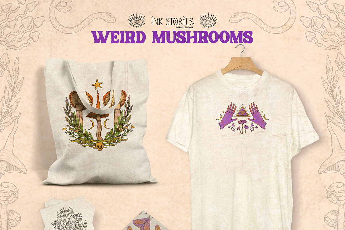 Weird Mushrooms, an Object Illustration by Ink Stories (Photo 23 of 23)