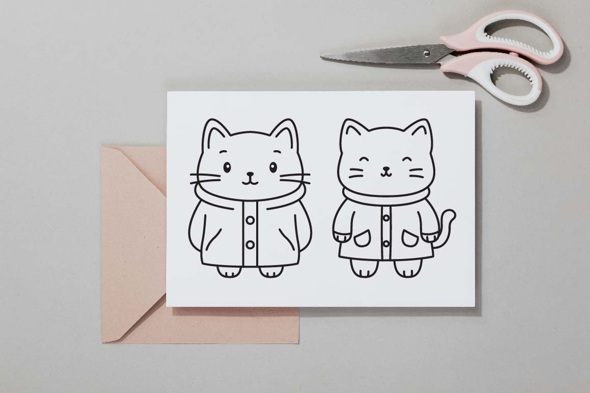 12 Funny Cat Wearing Jacket Coat, an Animal Illustration by jongcreative (Photo 5 of 6)