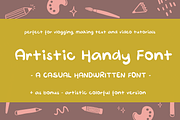 Artistic Handy Font - Handwritten, a Script Font by bigmomentsdesign (Thumbnail 1 of 14)