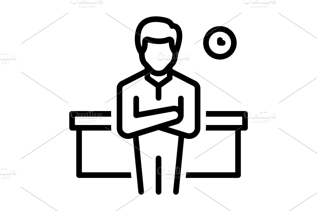 Man person black icon, an Outline Icon by Creative priyanka