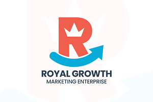 Royal Growth Marketing R Letter Logo