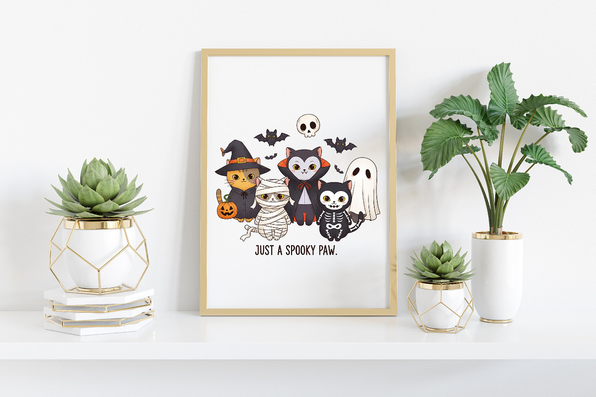 Halloween Cat Just a Spooky Paw Png, an Illustration by Craft Nest (Photo 5 of 6)