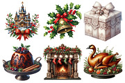 Victorian Christmas Clipart, an Illustration by Pixels.Craft (Thumbnail 2 of 7)
