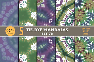 Tie Dye Mandalas Set 78