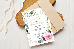 lavender Pink and Gold Bridal Shower